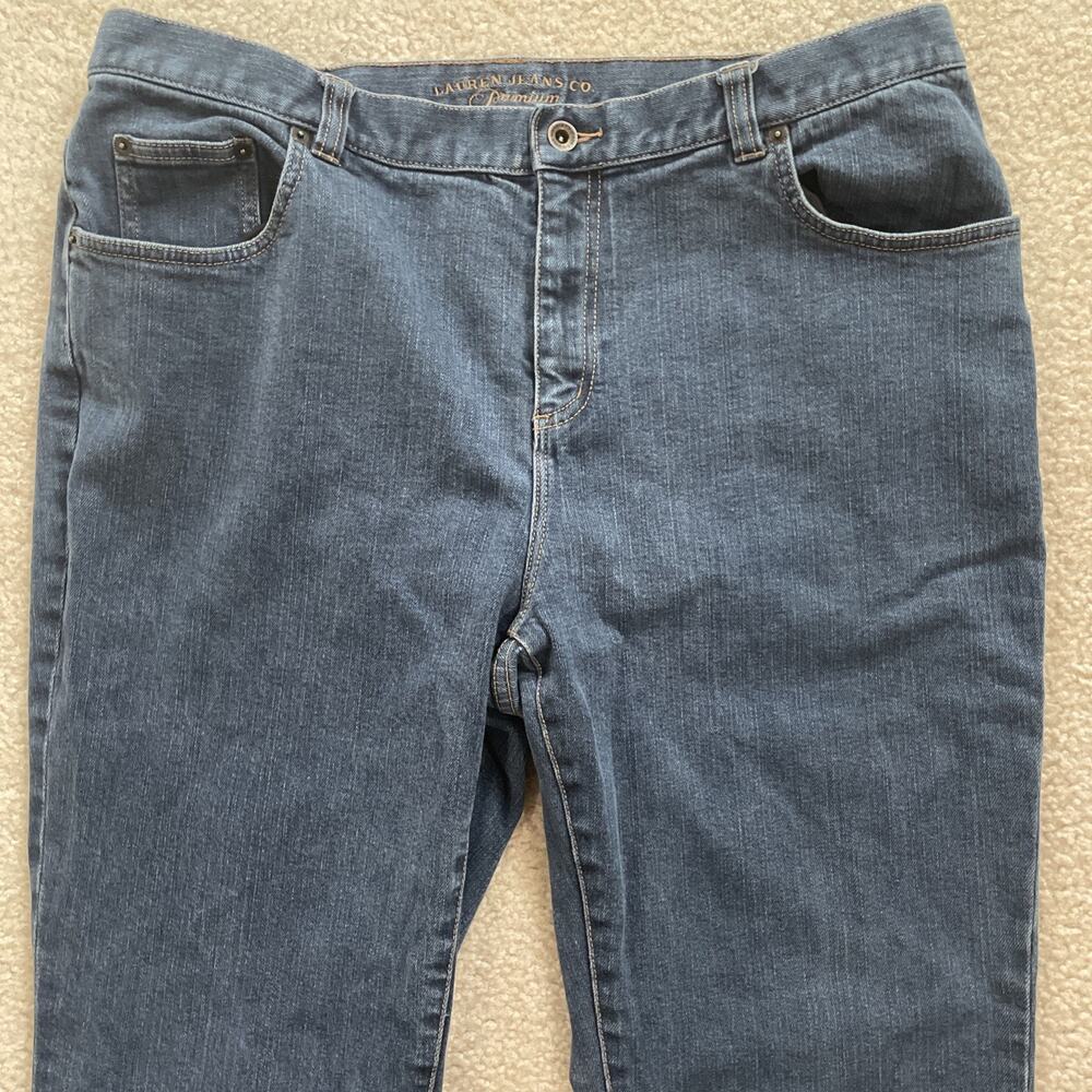 Lauren Jeans Premium Womens 16W Blue Preowned High Quality Durable